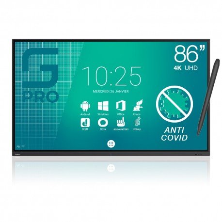 Interactive Android touch screen + Windows High Precision SpeechiTouch Pro UHD - 86"